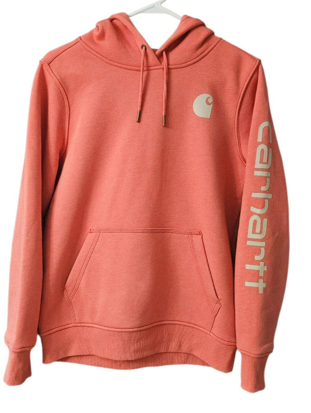 Carhartt Hoodie Pullover Relaxed Fit Women Small 4/6 Sleeve Logo